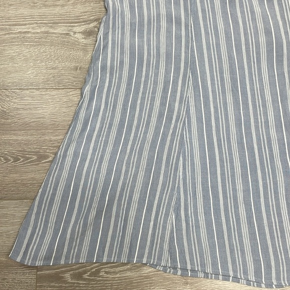 American Eagle Outfitters Blue and White Striped Chambray Strapless Dress XL - Picture 9 of 16